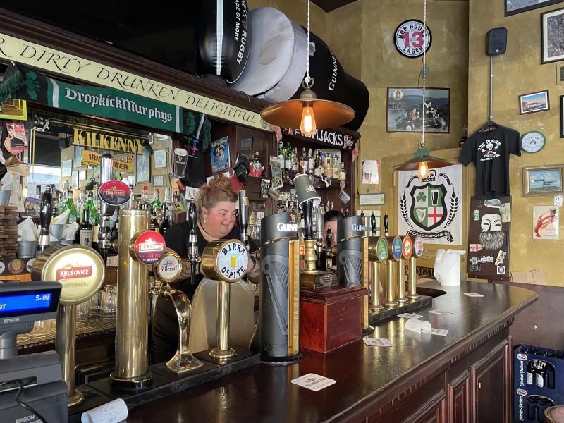 Pogue Mahone’s bar