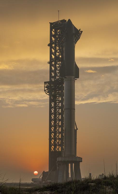 starship at launch pad